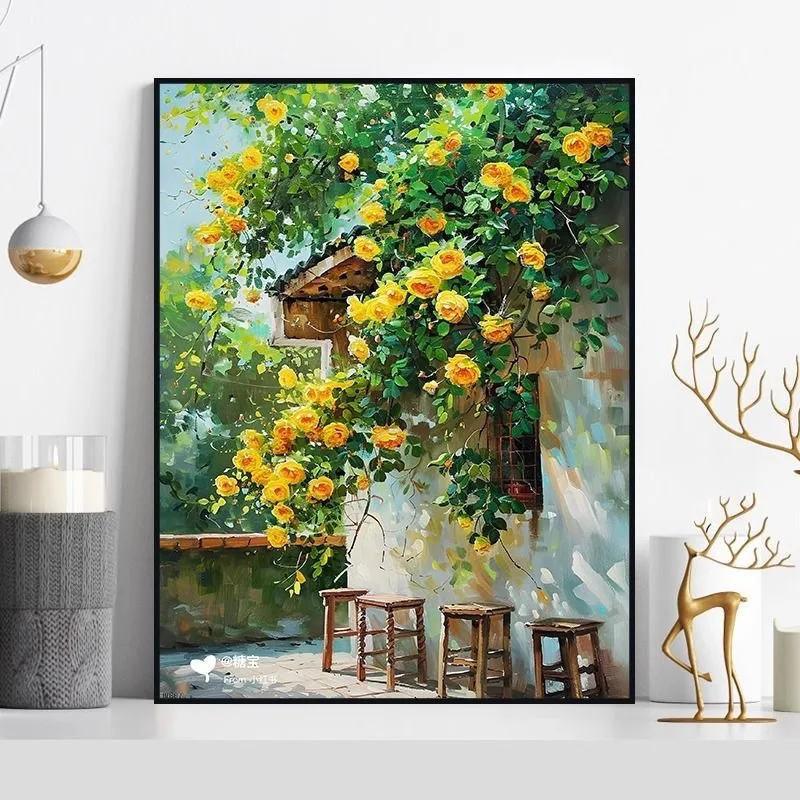 

A-0213 Autumn Chrysanthemum Oil Painting - Rich Colors, Hand-Painted Art