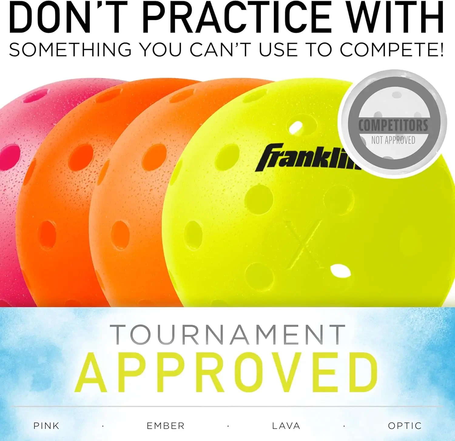 Franklin Sports Outdoor Pickleballs  X-40 Pickleball Balls USA Pickleball (USAPA) Approved Official US Open Ball Twelve.