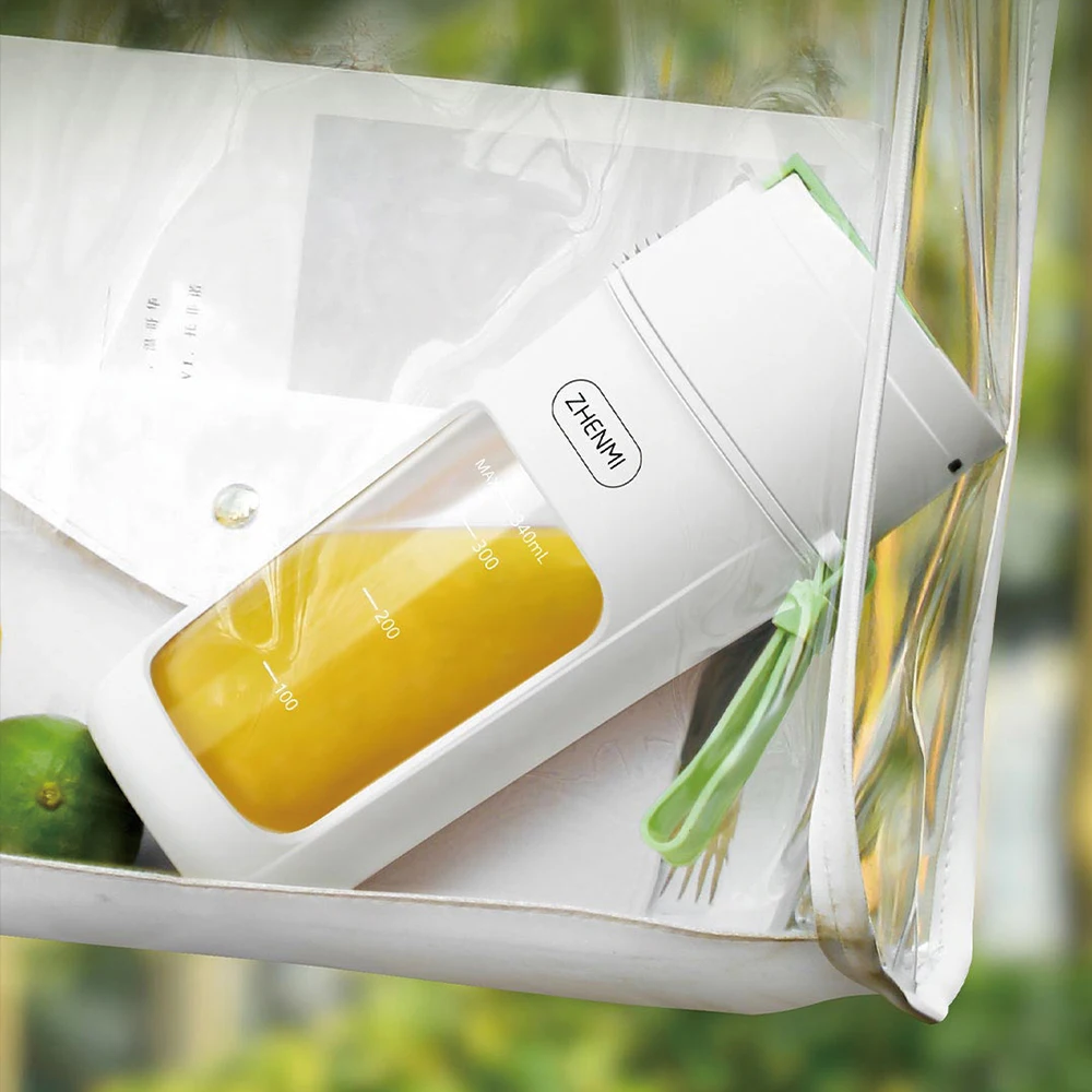 Zhenmi Draagbare Gemalen Ijs Juicer Met Digitale Batterij Display Crushed Ice Mixer Elektrische Mini Blender Fruit Groenten Juicing