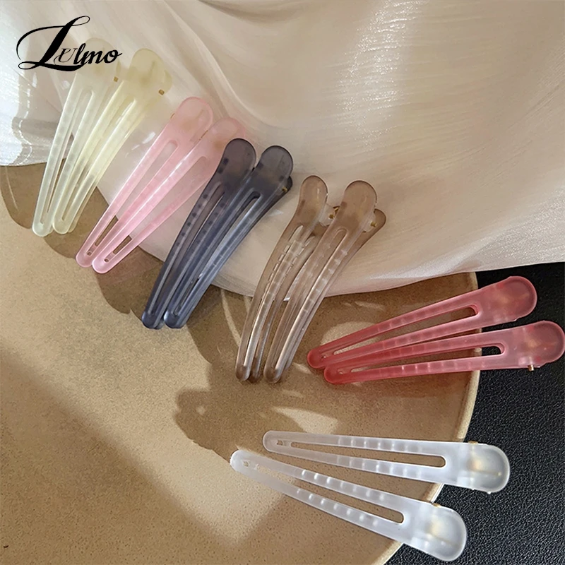 5Pcs/Set Candy Colors Duckbill Clip Professional Hairdressing Salon Hairpins Plastic DIY Hair Care Hair Clamps Styling Tools