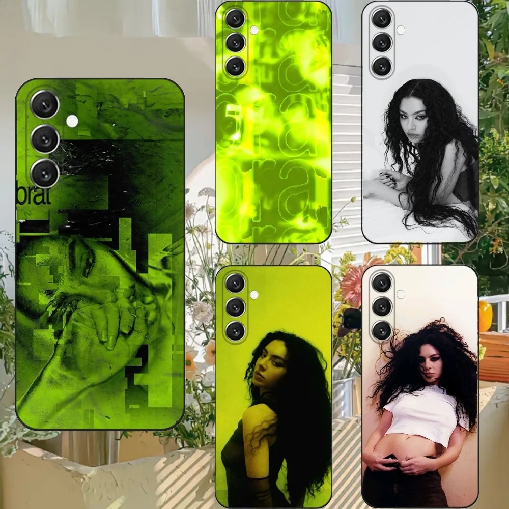 Singer C-Charli XCX Brat Phone Case For Samsung S21,S22 Ultra,S20,S30 plus,S22 plus,S23,S30 ultra 5G Silicone Cover