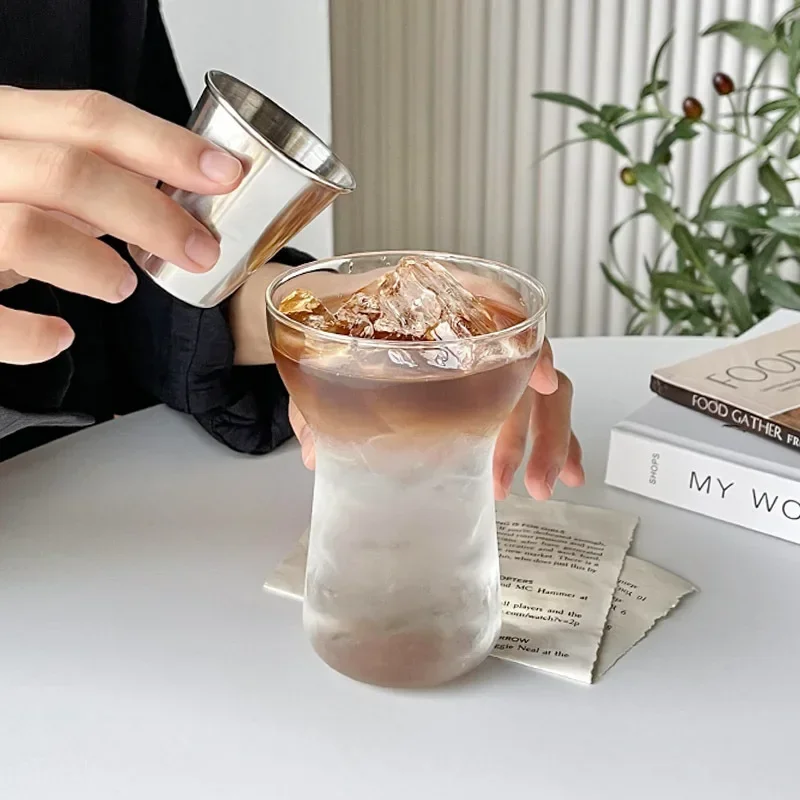 400ml Glass Cup High Borosilicate Glass Milk Coffee Mug Transparent Water Juice Mugs Cup Drinkware Wine Glasses Cocktail Whisky