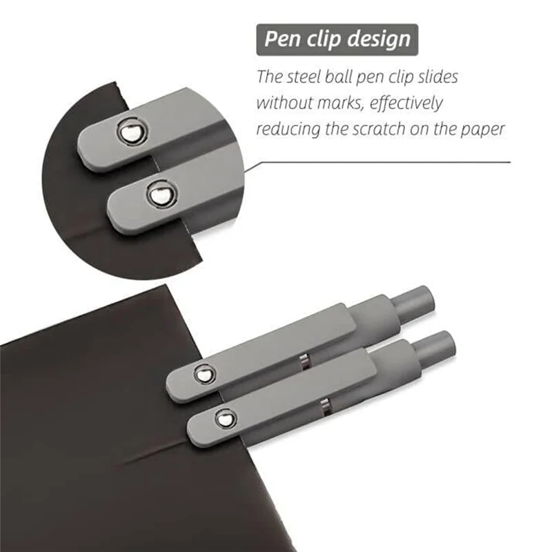 A21Q - Bolígrafos de gel, 10 bolígrafos de tinta negra de 0,5 mm, bolígrafos de escritura lisos de punta fina, bolígrafos retráctiles de la serie de alta gama