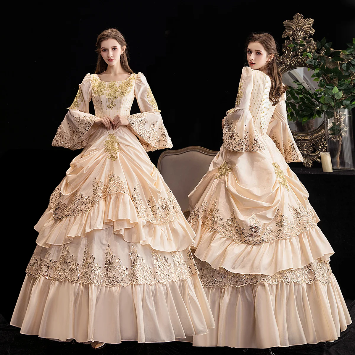 18th Century dress Rococo Baroque Marie Antoinette Ball Dresses Renaissance Historical Period Victorian Dress Gown for Women