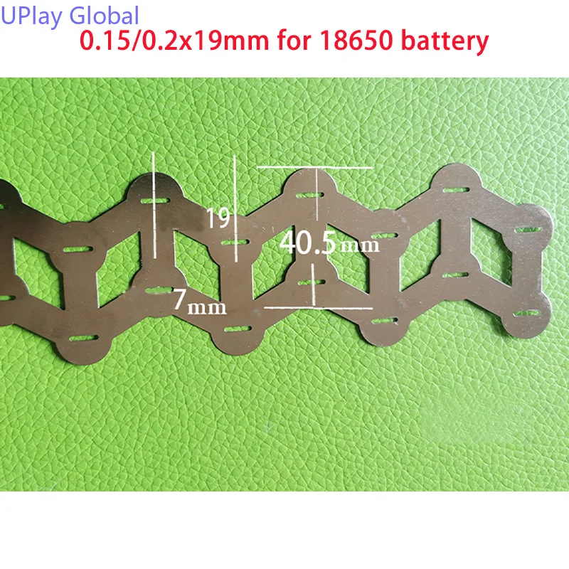 1kg W-type Nickel-plated Steel Strip 0.15/0.2 Mm Thick Hole Spacings Spot-welded for 18650/21700/26650/32650 Lithium Batteries