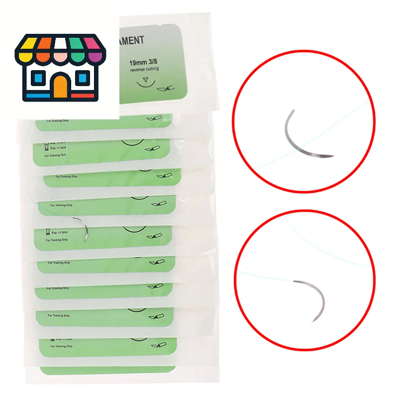 

Набор для тренировки наложения швов: 12 шт. полипропиленовых моноволоконных медицинских нитей с иглой для хирургического шовного материала