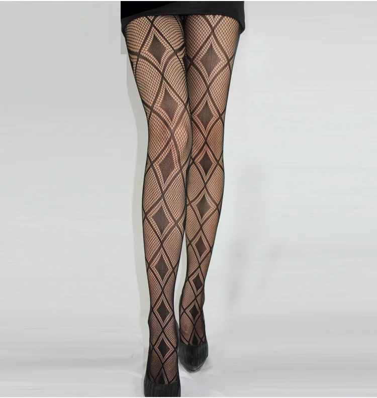 Fashion Womens Lady Girls Black Sexy Fishnet Pattern Jacquard Stockings Pantyhose Tights  skull Woman 1pcs dww36