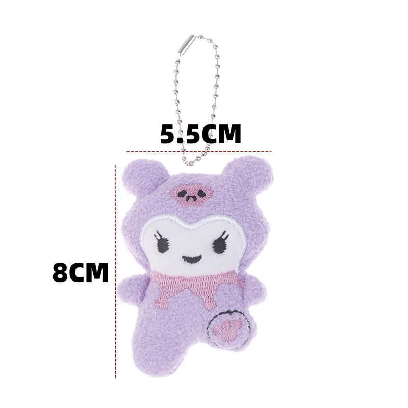 LLavero de peluche de Anime Kuromi para niñas, colgante de bolsa de Hello Kitty, Sanrio Kawaii, 1 unidad