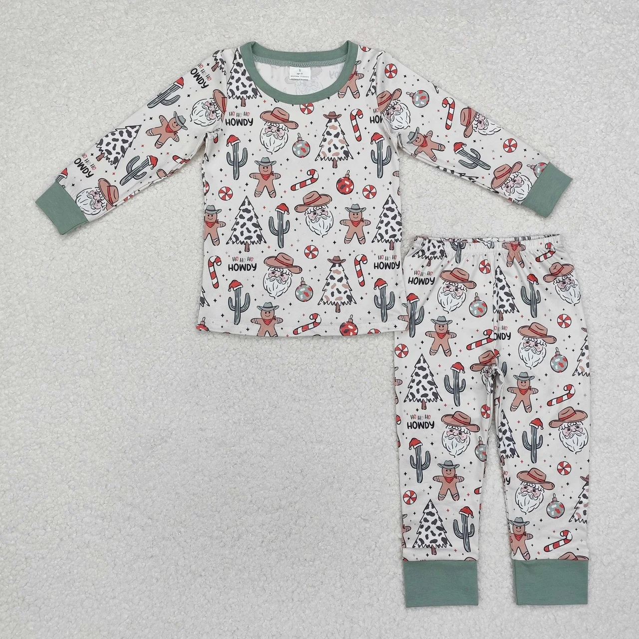 

Wholesale Toddler Long Sleeve Gingerbread Cactus Shirt Pants Children Infant Christmas Set Baby Boy Pajamas Sleepwear Kid Outfit