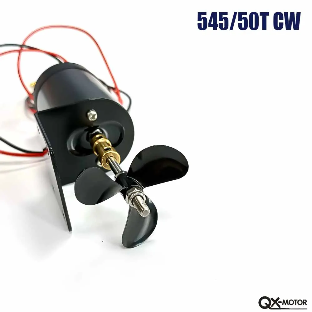 QX-MOTOR Underwater Thruster 545-50T  Brush Motor 12V-16V for Unmanned Boat Remote Control Boat Model