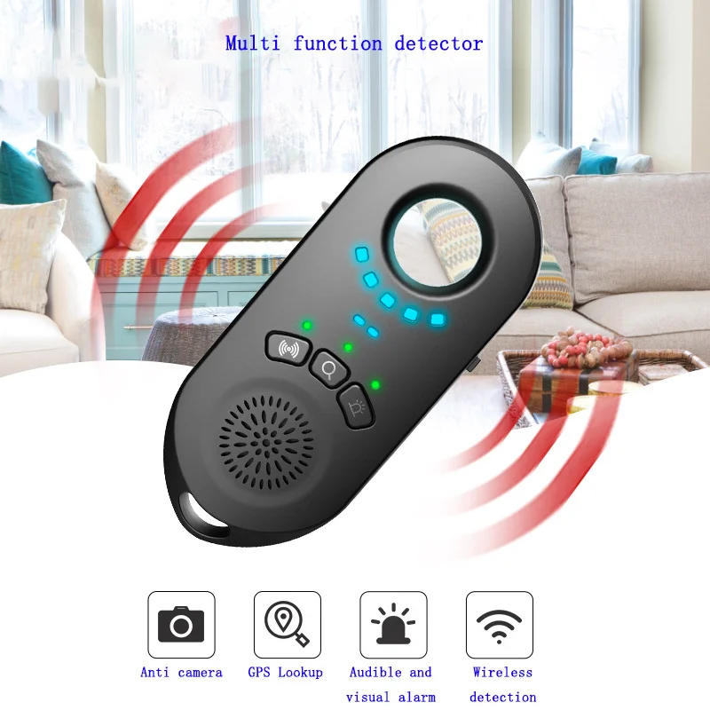 XT08 Hotel Anti Eavesdropping Camera Monitor Tracking Spying Vibration Alarm Wireless GPS Signal Detection Infrared Detector