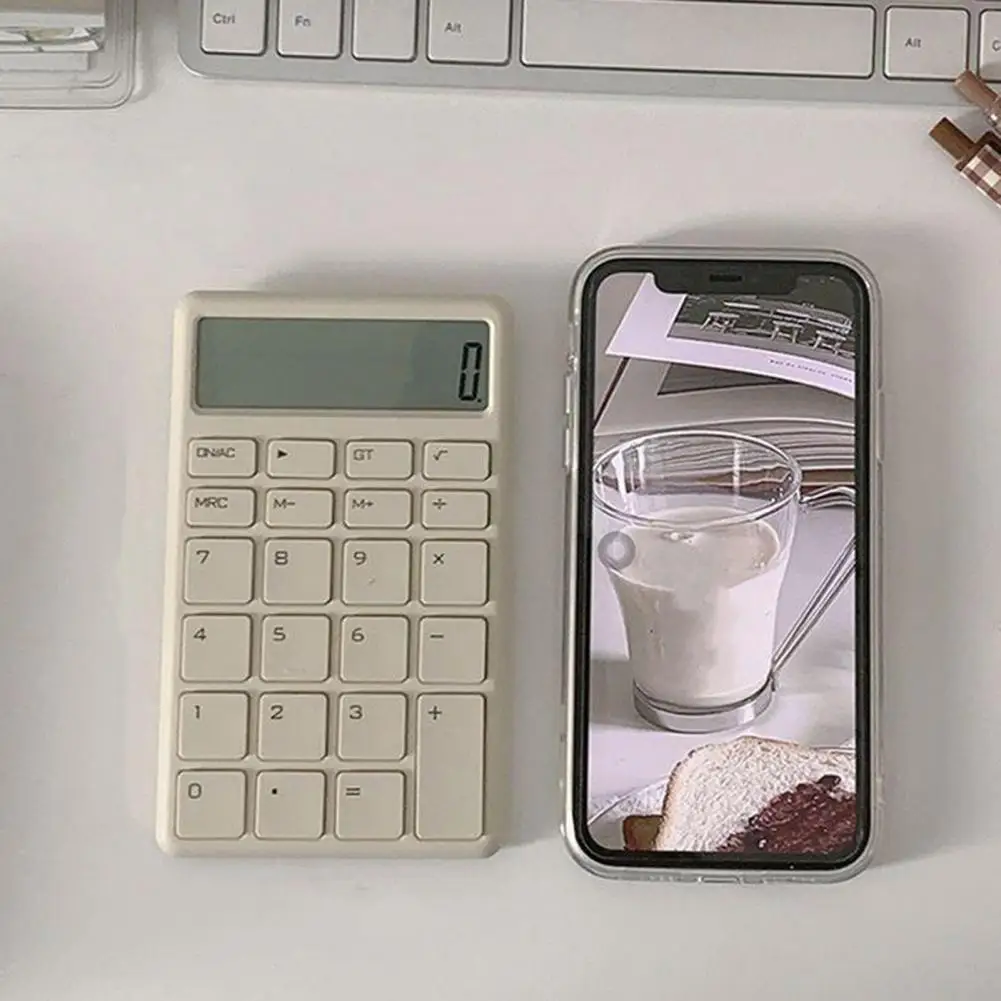 Kalkulator aritmatika portabel 12 Digit perlengkapan sekolah kalkulator siswa kecil