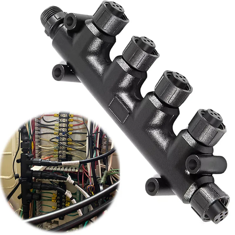 

4-портовый многопортовый (Tee) Т-образный разъем NMEA 2000 (N2k) для сетей Garmin Lowrance Simrad B&G и Navico, замена для 0101107801