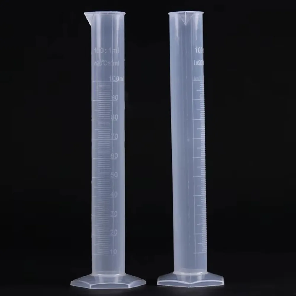 

Transparents Graduated Cylinder Professional Sturdy Measuring Cups Plastic Trial Test Liquid Tube Lab Tool
