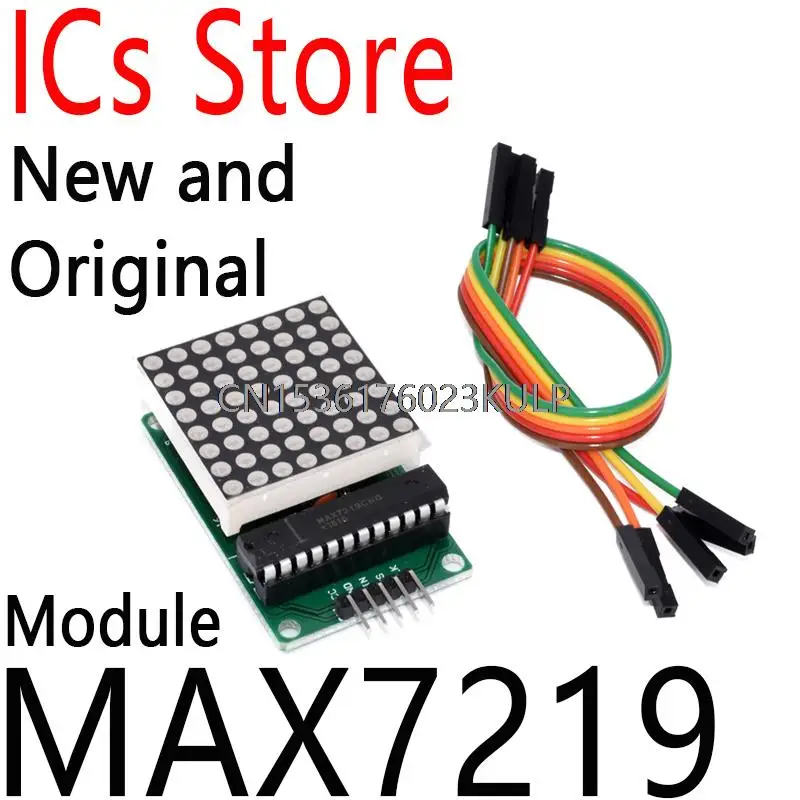 Dot Led Matrix Module MCU LED Display Control Module Kit For Arduino 5V Interface Module 8 x 8 MAX7219 