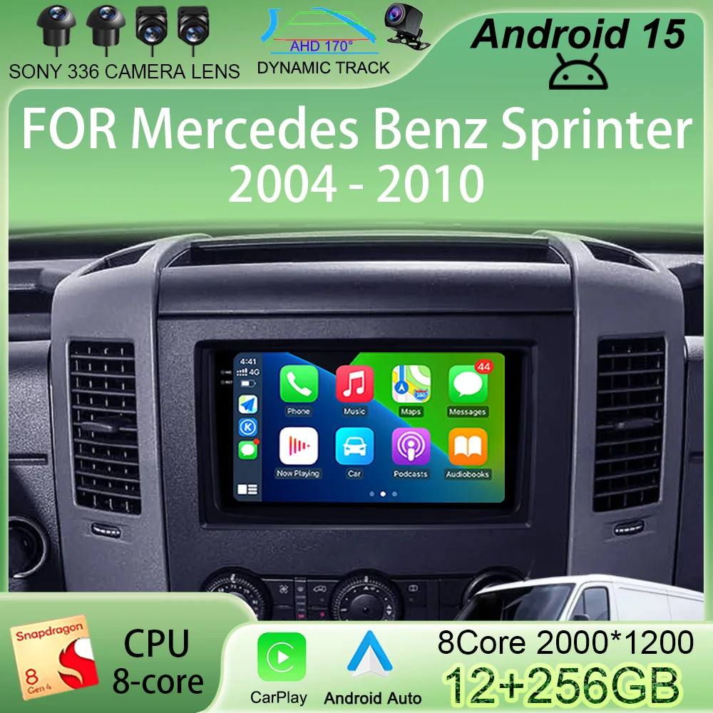 

Android15 For Mercedes Benz Sprinter For VW Crafter 2006 - 2016 Car Radio Android CarPlay WIFI GPS Navigation No 2din Player