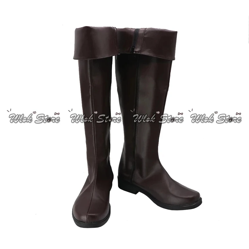 

ABC123Anime Hellsing Alucard Cosplay Custom Made Dark Brown Boots Leather Shoes For Men Women Halloween Ro5,j'8.k/4\