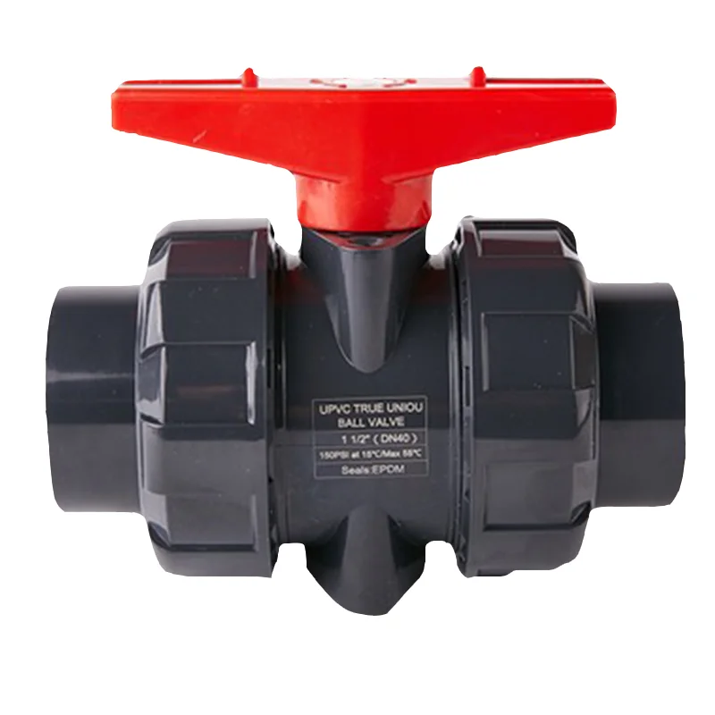 1PC I.D 20~63mm UPVC Union Ball Valve PVC Pipe Double Valve Plastic Double Union Water Valve Inner Wire Water Pipe Switch