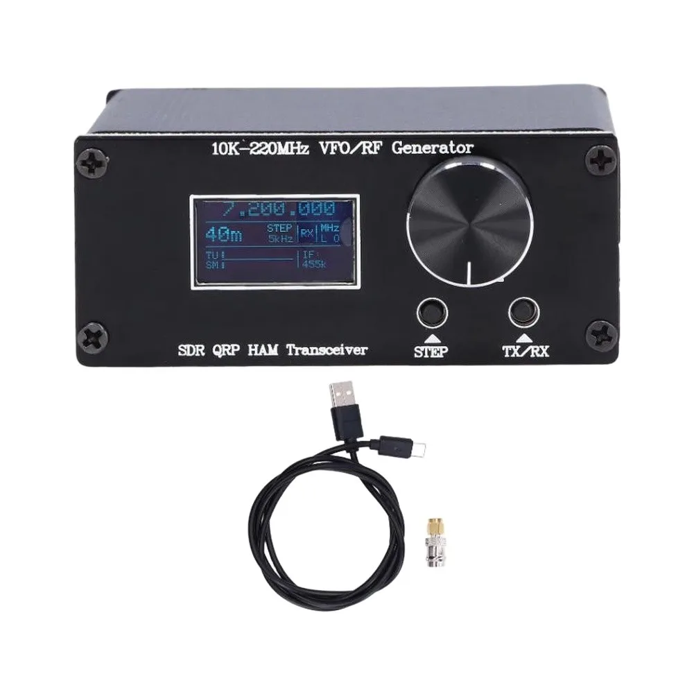 For QRP Transceiver VFO 10kHz to 220MHz Variable For Frequency Oscillator with 128x64 I2C Display and Si5351 Module