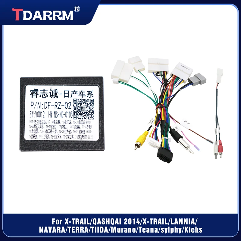 For Nissan Teana North American version Teana Altima Update List Radio Cable And CANBUS BOX Adapter Car Radio Wiring Harness