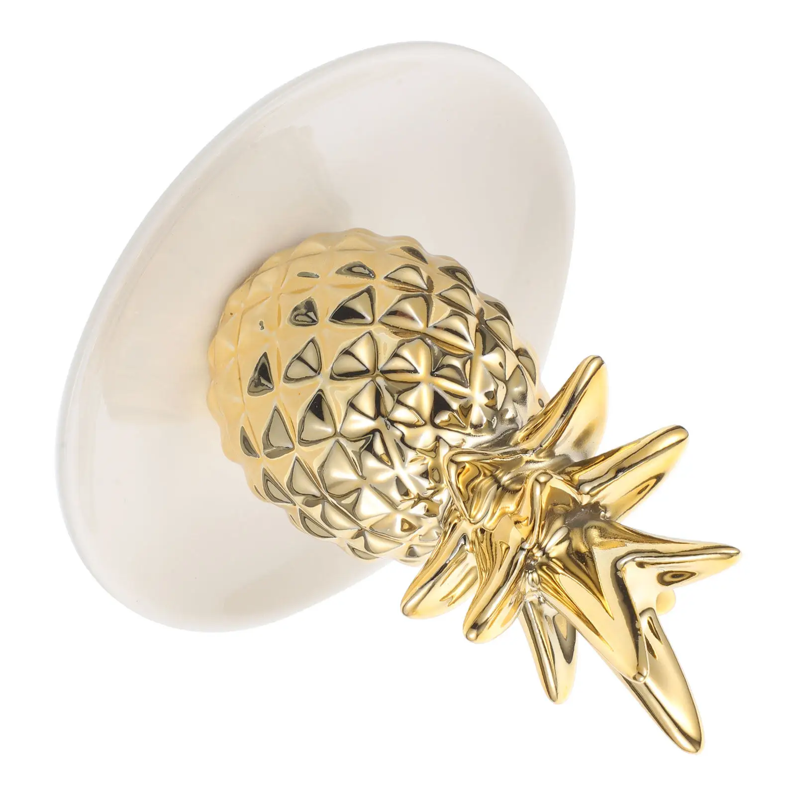 

Pineapple Shaped Ceramic Jewelry Tray Ring Holder Trinket Dish for Nightstand Desk Display Earring Lipstick Organizer Decorative