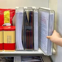 Transparent Acrylic New Desktop Paper Storage Box A4 File Document Exam Paper Organizer Household Dust Proof Card Holder Case