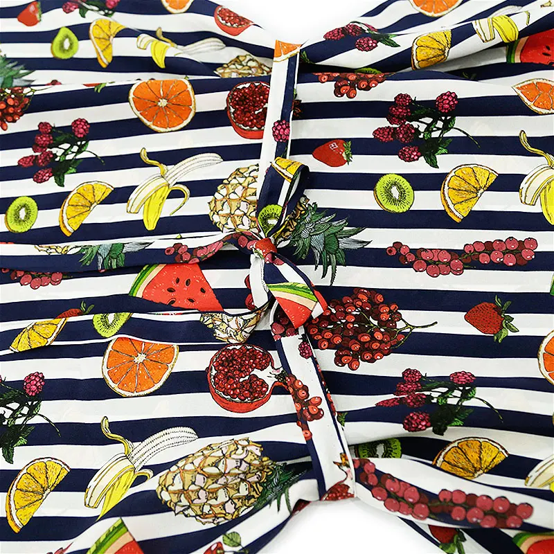 BirdTree-zijde elegante vestjurk, V-hals mouwloos fruitprint vetersluiting, dames strandvakantie feestjurk, 2026 lente D5D460CC