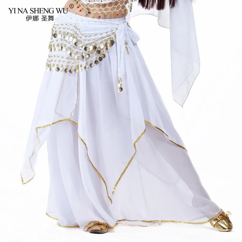 Belly Dance Skirt Professional Competition Sexy Chiffon For Women Belly Dance Skirt Costume Dancer Skirt 9 Color New