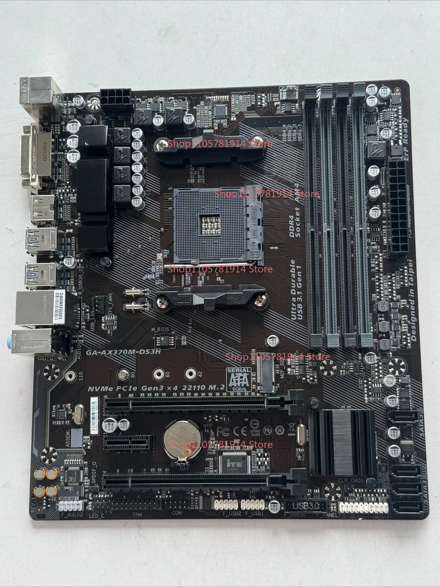 For GIGABYTE GA-AX370M-DS3H Motherboard, MATX Mid-board, Supports AMD Ryzen 1-5th Gen Processors, DDR4 Memory