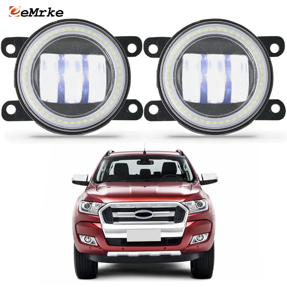 

Led Angel Eye Halo Ring DRL Daytime Running Light Car Fog Lamp Assembly 6400lm 15W12V for Ford Ranger T6 Facelift 2016 2017 2018