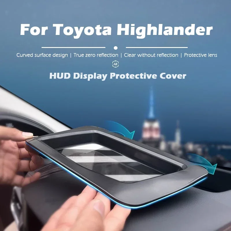 

Car HUD Protective Cover For Toyota Highlander IV U70 2022 2023 2024 2025 Head-Up Display Dust Cover Frame Windshield Accessorie