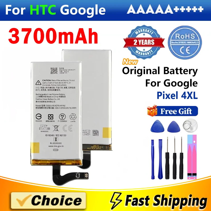 1Pc 3700mAh Mobile Phone Battery For Google Pixel 4 XL,G020J-B Brand New Replacement Phone Lithium Battery+Tool