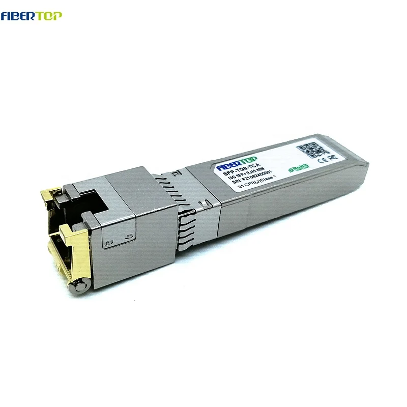 FIBERTOP optic module 10G SFP+ copper RJ45 80M CAT7 fiber optic module for Data center solution