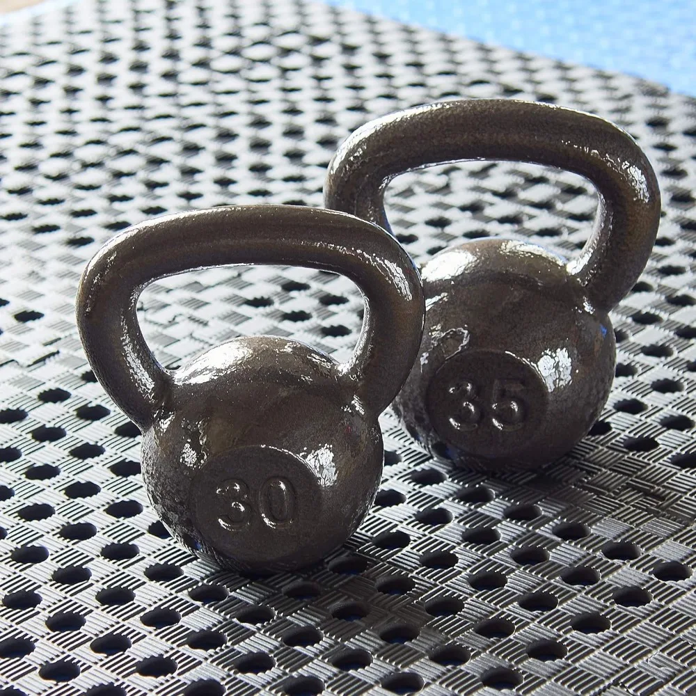 All-Purpose Solid Cast Iron Kettlebell, 25 Pounds