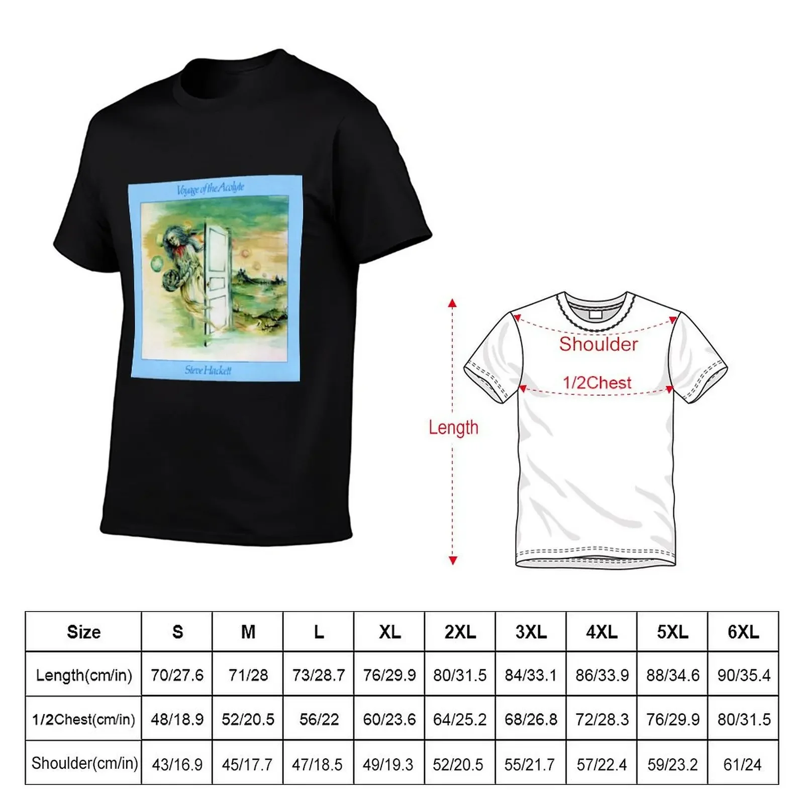 Steve Hackett voyage of the acolyte T-Shirt animal prinfor boys summer top plain custom shirt mens graphic t-shirts big and tall