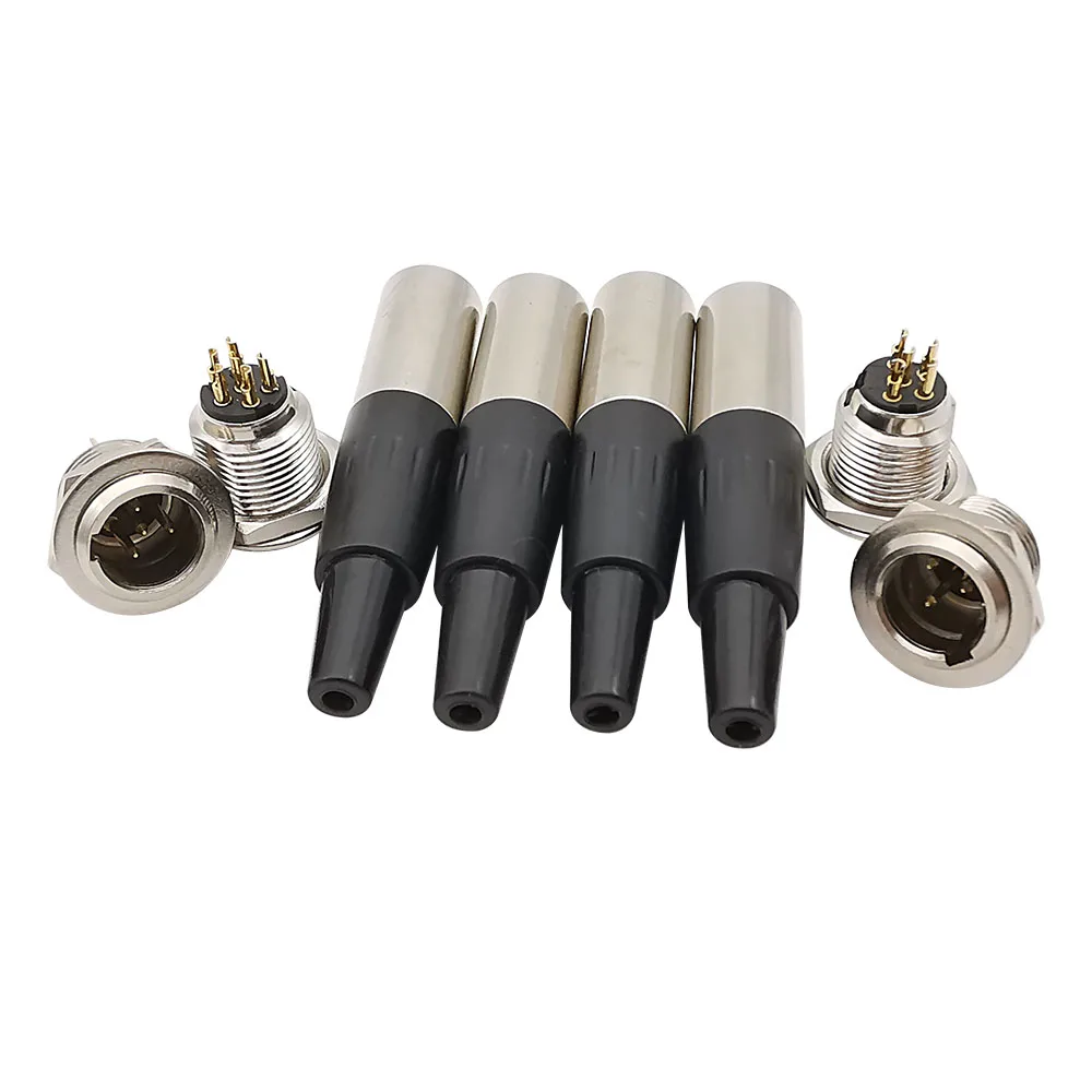 2 قطعة XLR صغير 3/4/5/6 دبوس ذكر التوصيل الهيكل لوحة جبل صغير XLR أنثى المقبس جاك الصوت كابل الميكروفون لحام موصل