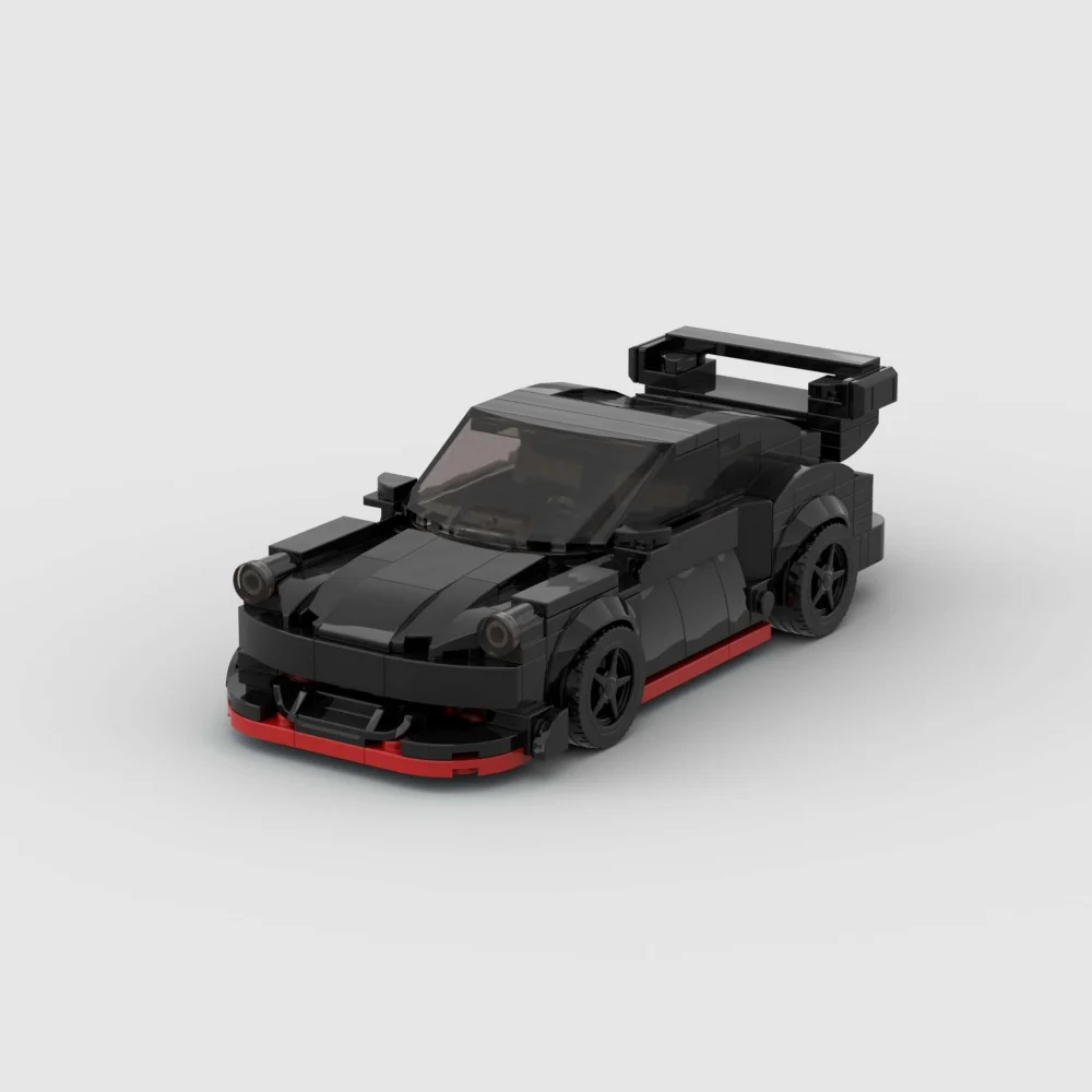 

321PCS Car MOC Building Blocks Porsche RWB911 321PCSBlack Sports Car MOC Building Blocks Porsche RWB911