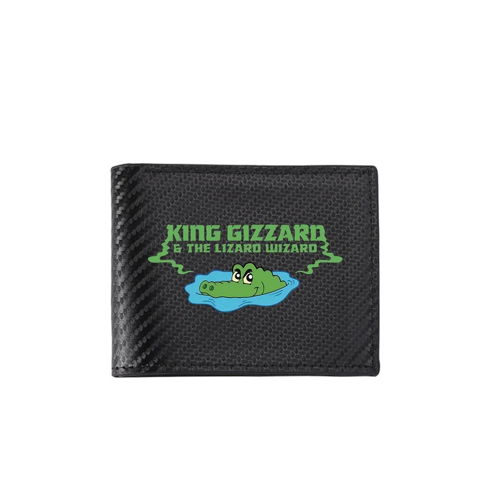 King Gizzard And The Lizard Wizard Green Crocodile Design Men's Wallet With Fashion Print For Casual Business Style - view 4