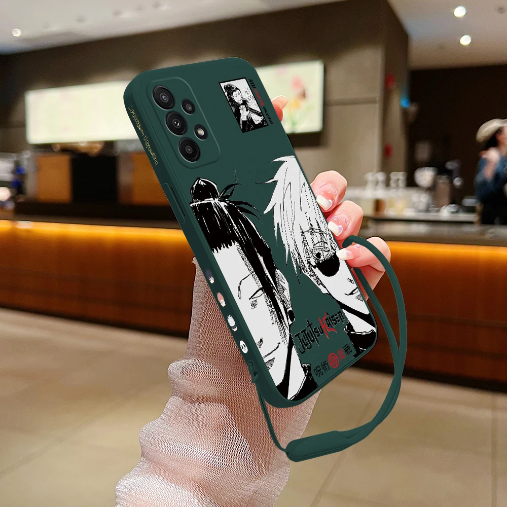 Anime Jujutsu Kaisen Phone Case For Xiaomi Mi CC9 13 12 12T 11 11T Ultra 10 10T 9 9T 9SE 8 Pro Lite 5G Cover With Hand Strap