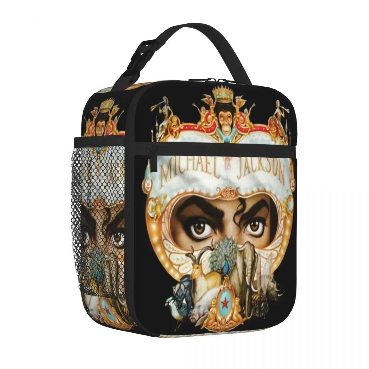 Michael Jackson Dangerous Black New Famous Lunch Tote Picnic Bag Lunch Bags Bags Insulated Lunch Bag