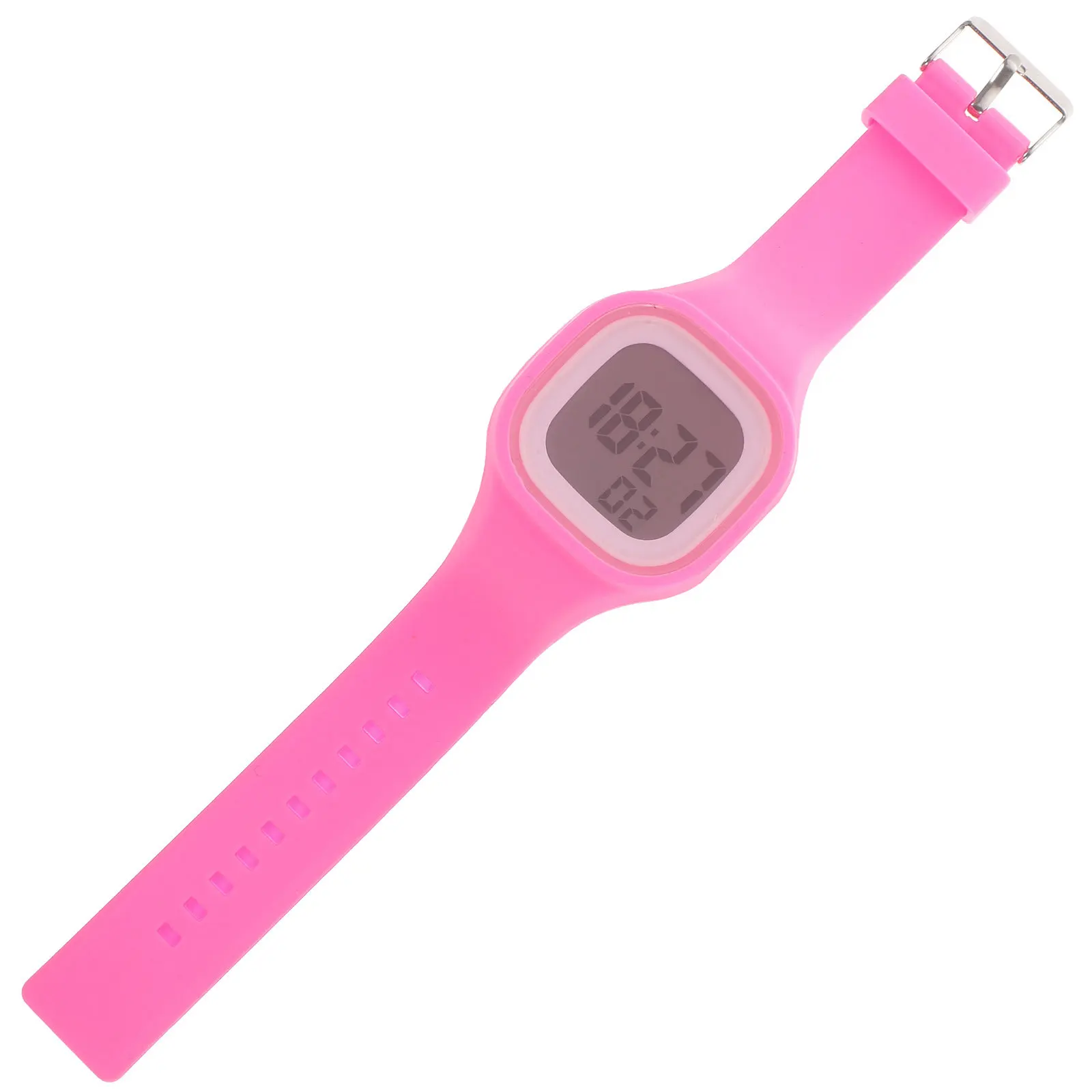 Stylish Electronic Watch Pink 50m Waterproof Multiple Functions Stop Watch Alarm Clock Backlight Colorful