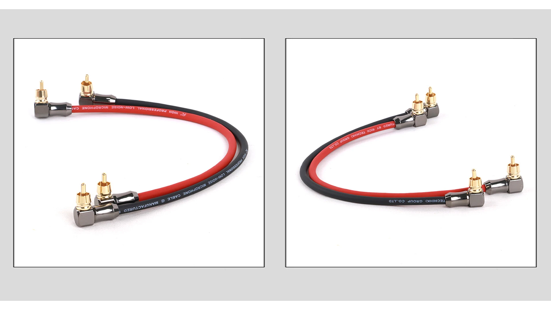 Paar RCA-Audio kabel rechtwinklig 2 RCA bis 90 Grad 2 RCA-Farb kabel 4n ofc Stecker zu Stecker für Verstärker DAC TV Car Audio – Detail 4