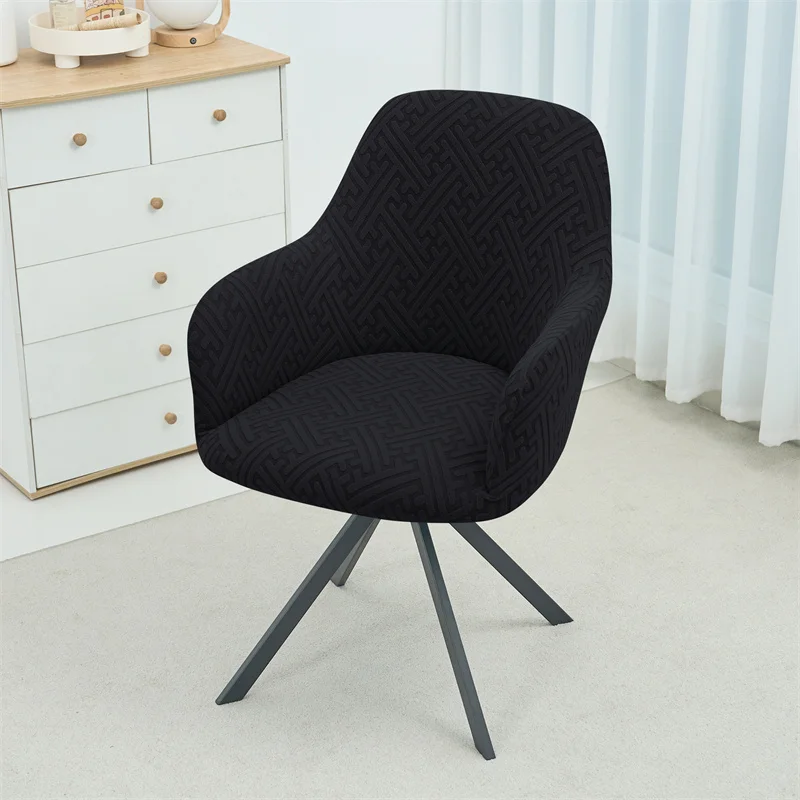 1pc Jacquard Hoge Arm Stoelhoes Stretch Kantoor Rocker Seat Case Anti-vuile Fauteuil Eetkamerstoel Protector voor Hotel Thuis