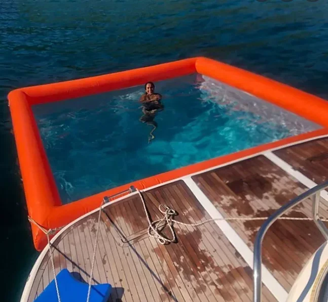 

Inflatable Yacht Floating Ocean Sea Swimming Pool with Anti Jellyfish Net