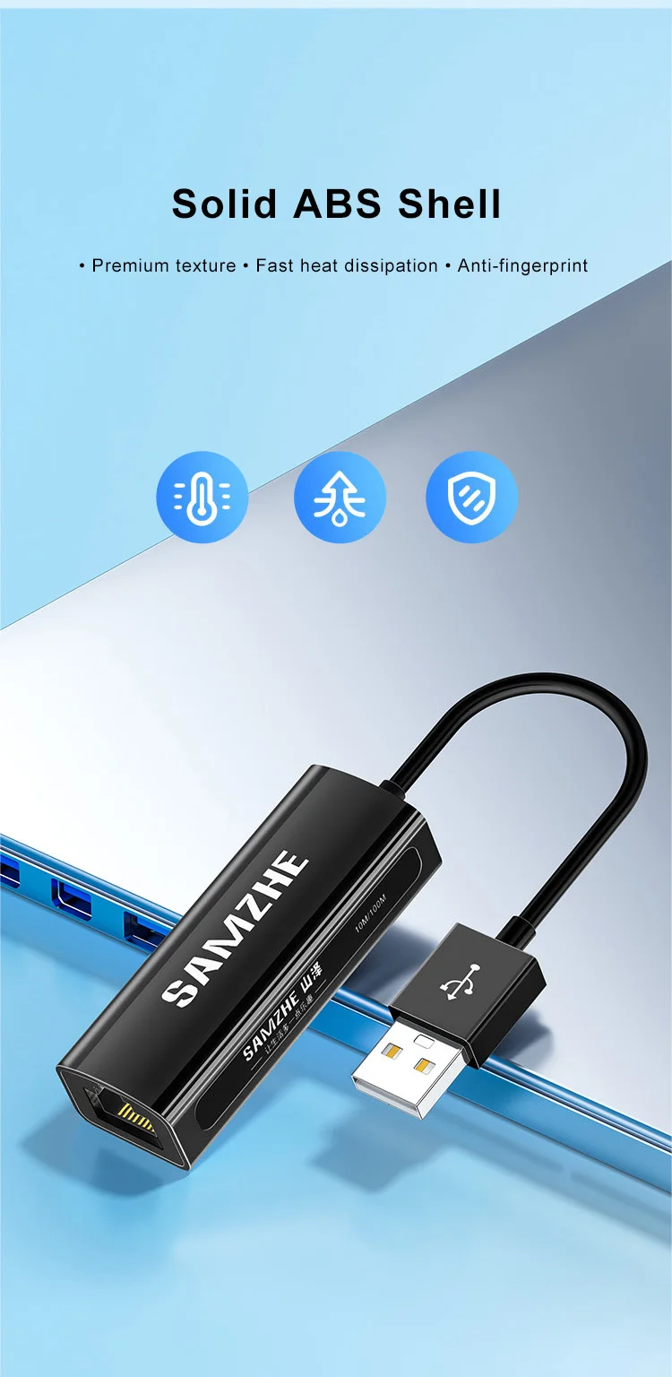 SAMZHE USB-Ethernet-Adapter, USB 3.0 auf RJ45, USB-Hub für Computer, Ethernet-Adapter, Netzwerkkarte, USB, kompatibel mit Xiaomi Mi Box S und Nintendo Switch. – Detail 20