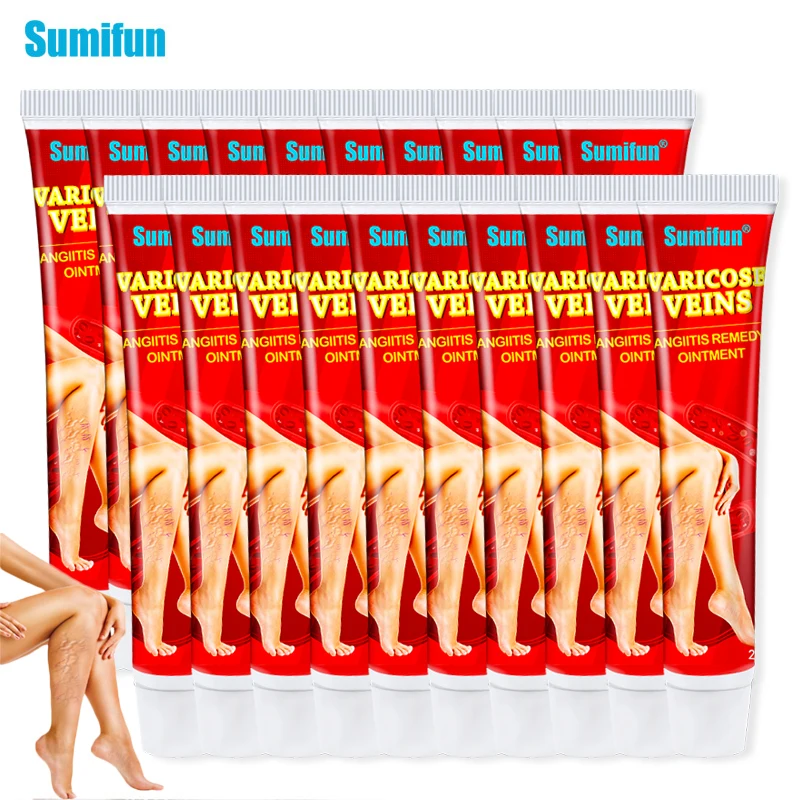 

10/20Pcs Sumifun Varicose Veins Cream Relieve Leg Venous Swelling Pain Relief Ointment Vasculitis Phlebitis Spider Care Plaster