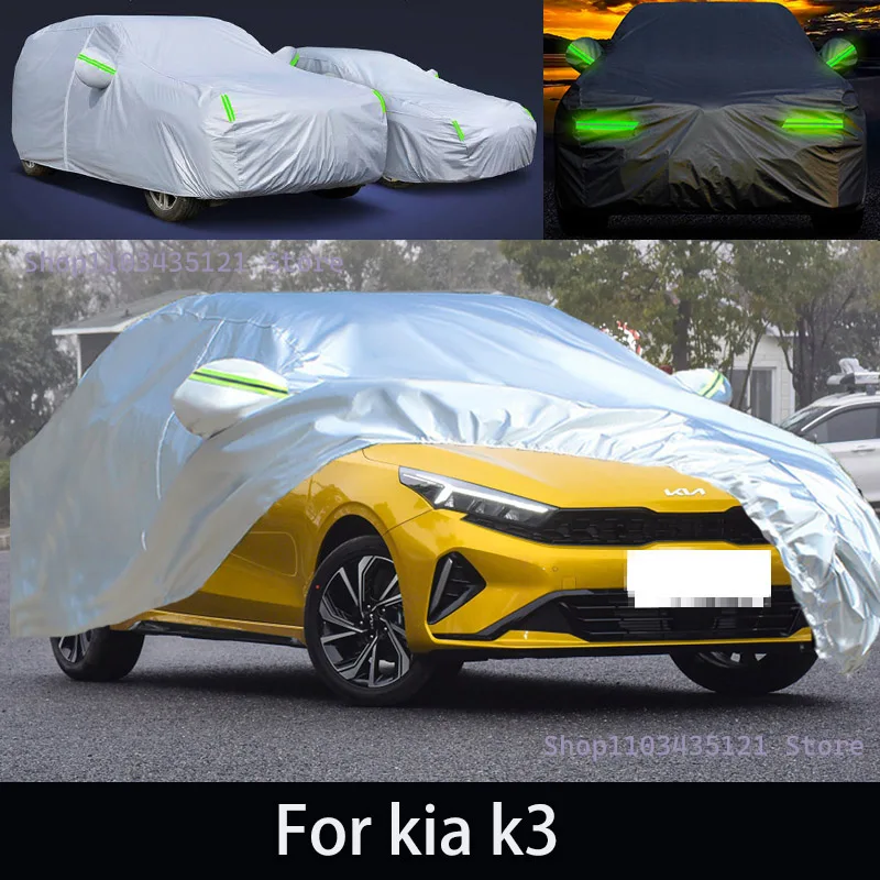 

For kia k3 Outdoor Protection Full Car Covers Snow Cover Sunshade Waterproof Dustproof Exterior Car accessories