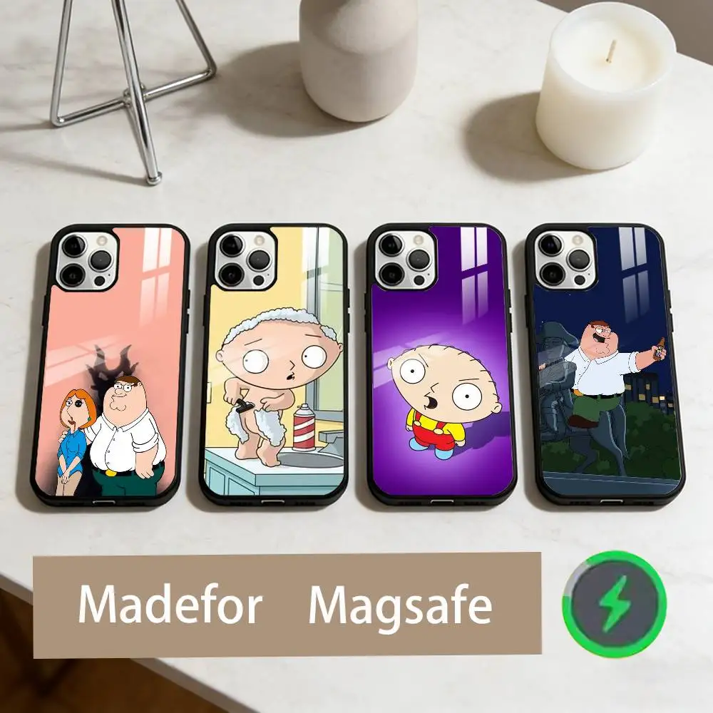 

Чехол для телефона F-Family F-Funny G-Guy для iPhone 17,16,15,14,13,12,11 Plus, Pro Max, магнитный для беспроводной зарядки Magsafe