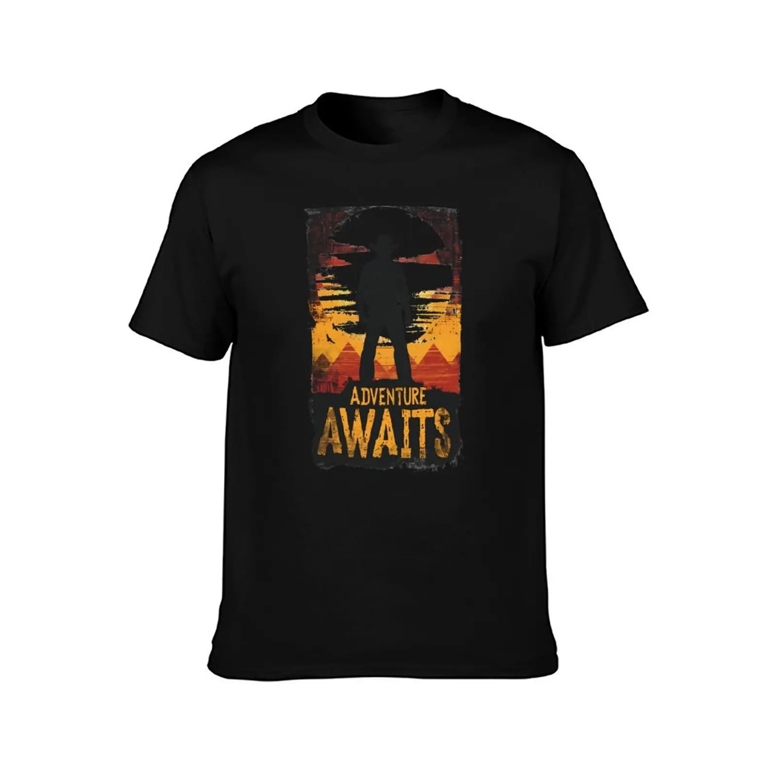 Adventure Awaits - Sunset - Pyramids - Indy T-Shirt Plus Size Comfort Fit Tee