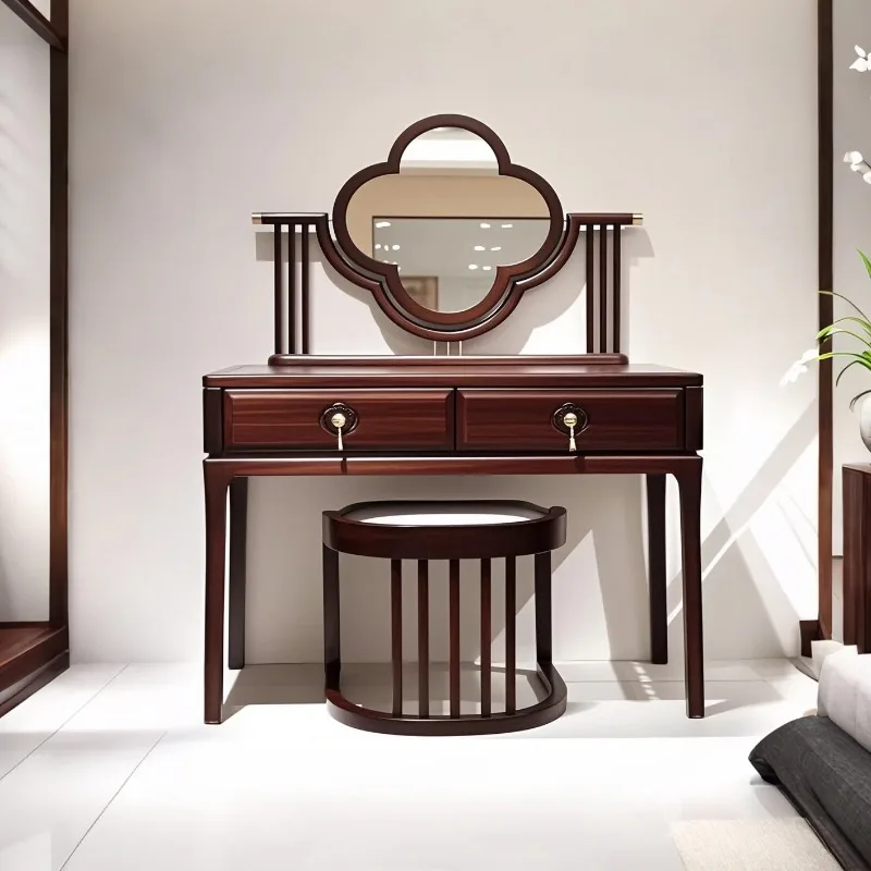 

Wooden Chest Drawers Bedroom Dresser Vanities Makeup Dressing Table Mirror Jewelry Cabinet Desk Penteadeira Furniture
